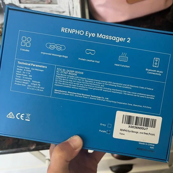 Renpho heated Bluetooth eye massager